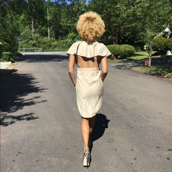 Boudoir Disaya Dresses & Skirts - Boudoir Disaya ruffle cape collar dress shirt XS S